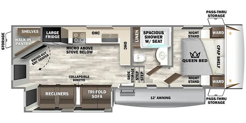 Forest River Sabre 25RLS floor plan