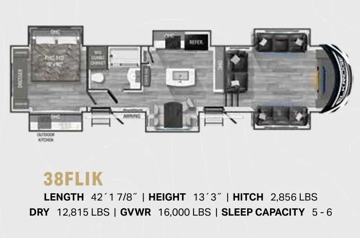 Heartland ElkRidge 38FLIK floor plan