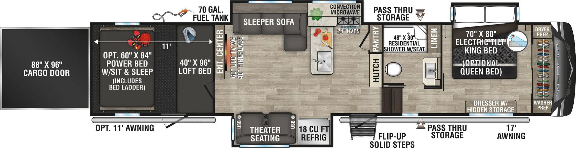 K-Z Venom 3911TK floor plan
