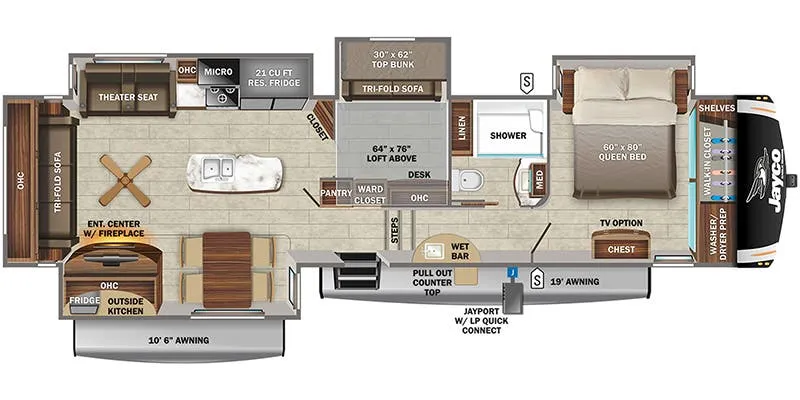 Jayco Eagle 357MDOK floor plan