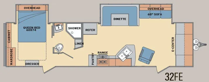 Shasta Revere 32FE floor plan