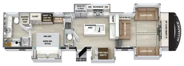 Alliance RV Paradigm 385FL floor plan