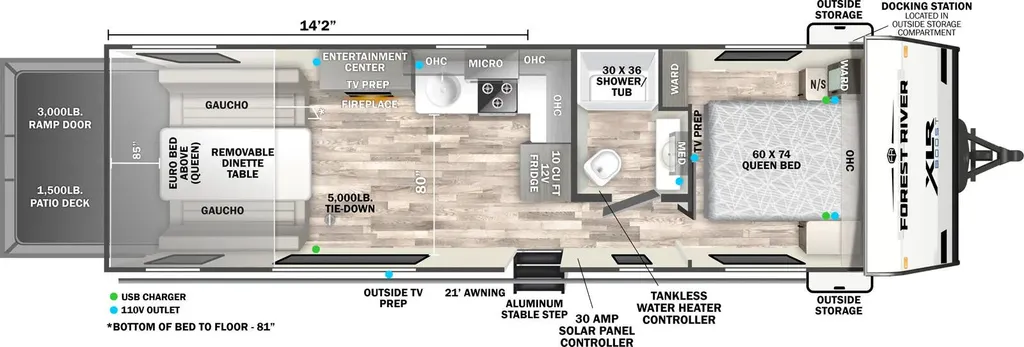 2026 Forest River XLR Boost 2714B floor plan