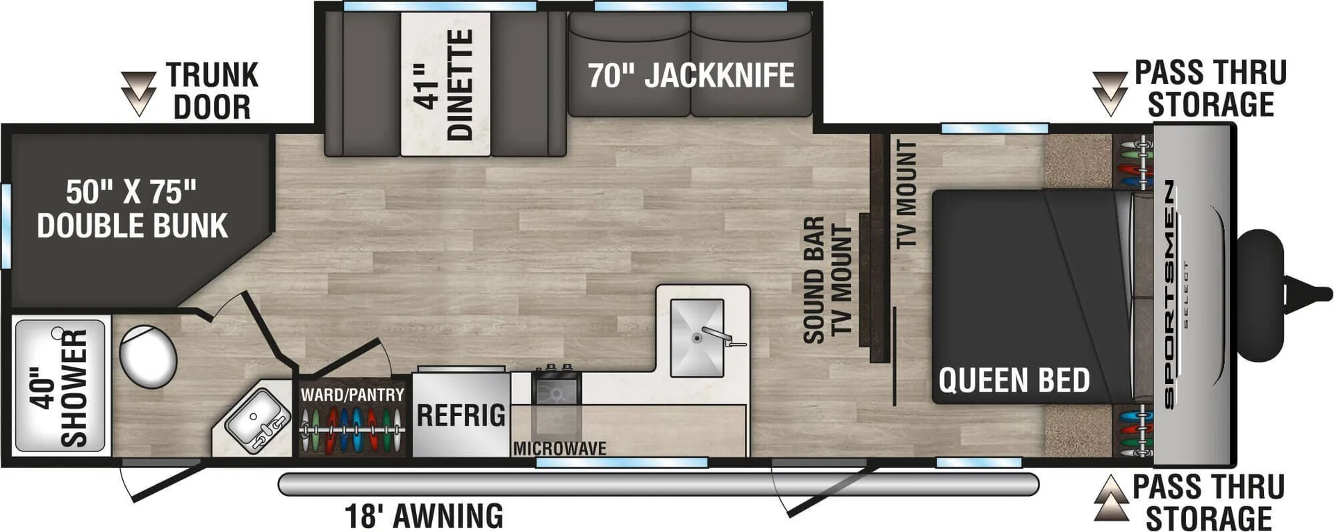 K-Z Sportsmen Select 261BHSL floor plan
