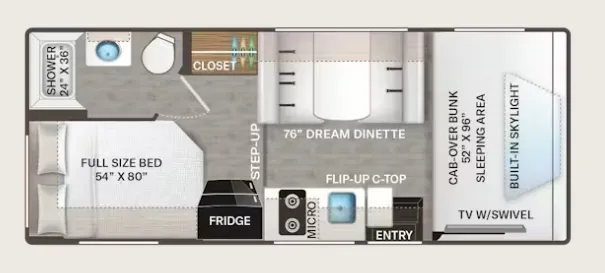 Thor Motor Coach Freedom Eddie Bauer 21EB floor plan