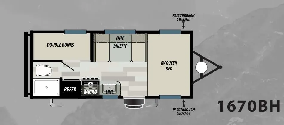 Forest River Sonoma 1670BH floor plan