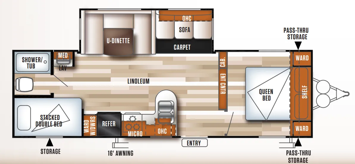 Forest River Salem 27DBUD floor plan