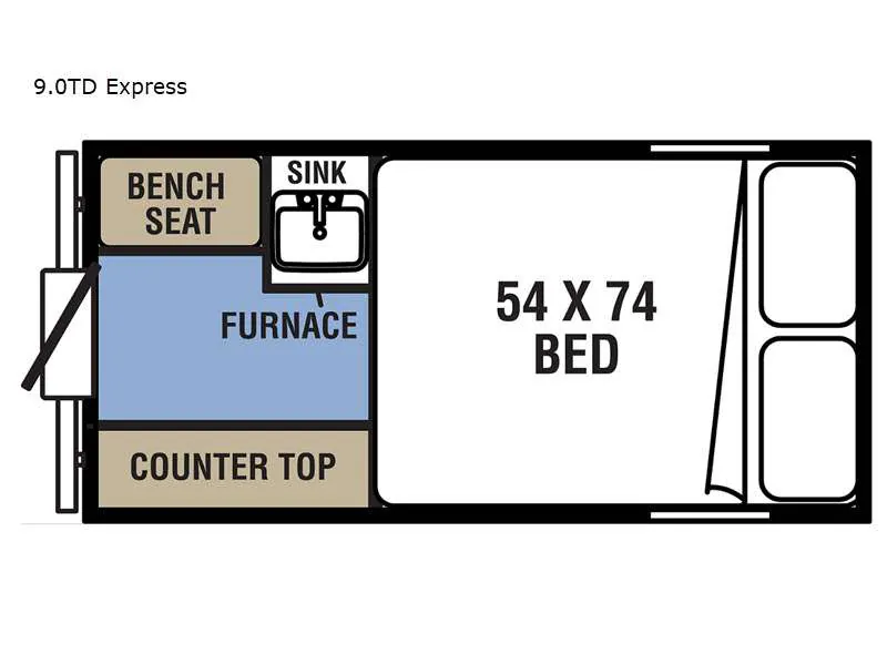 2022 Coachmen RV Clipper Camping Trailers EXPRESS - Floor plan