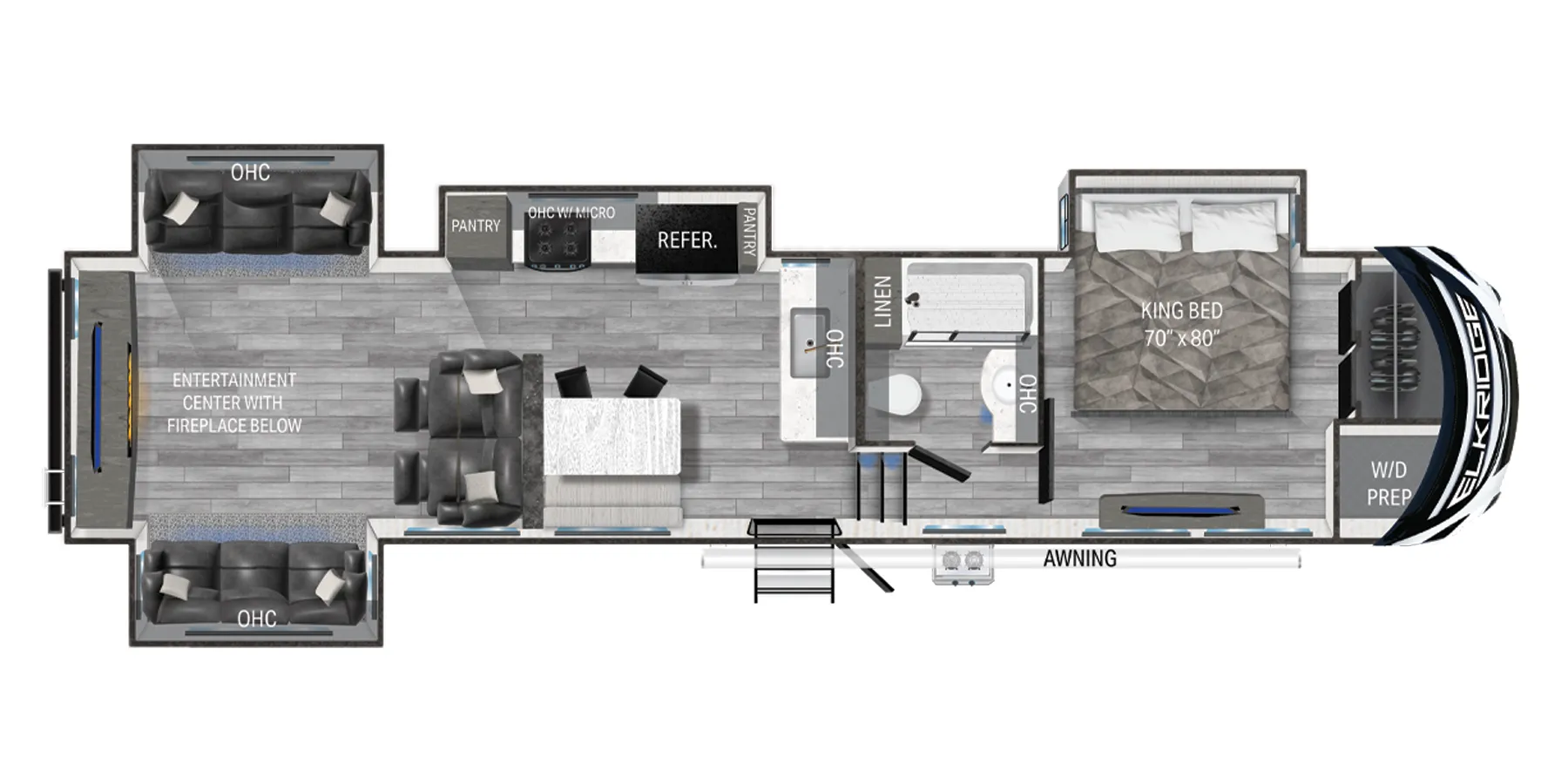 Heartland ElkRidge 37RED floor plan