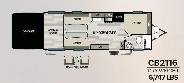Forest River Stealth CB2116G floor plan