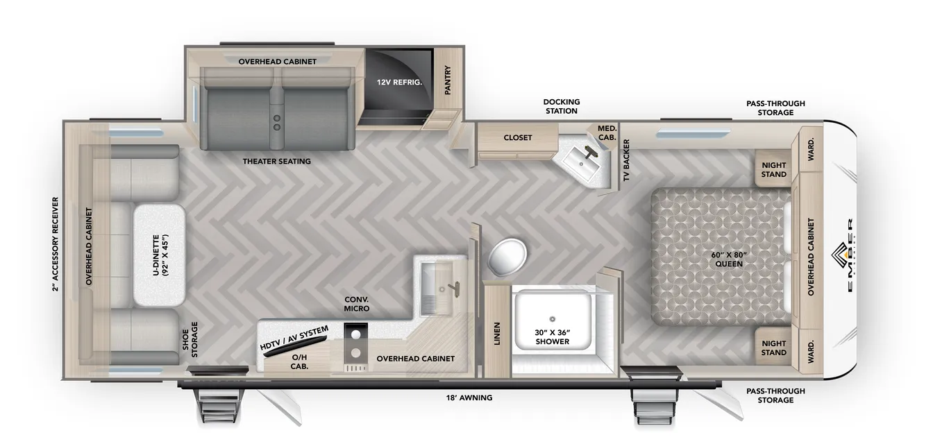 Ember RV E-Series 25RUD floor plan