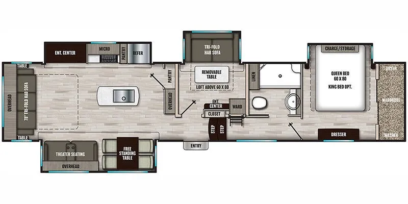 2023 Coachmen Chaparral X Edition 393MBX - Floor plan