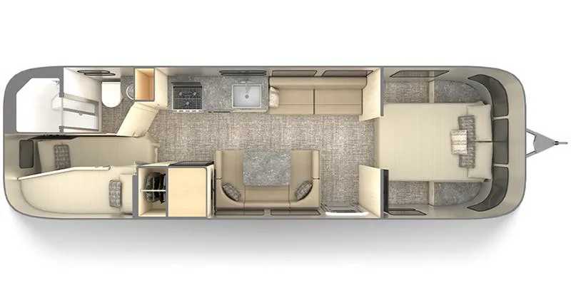 2025 Airstream Flying Cloud 30FB Bunk floor plan