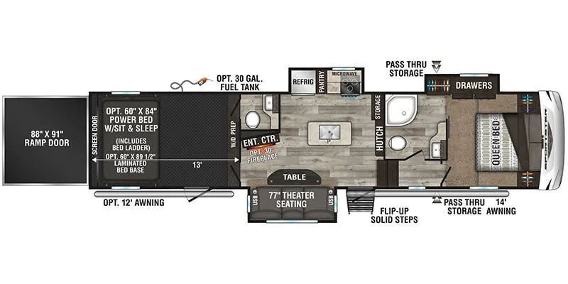 K-Z Sportster 353TH13 floor plan