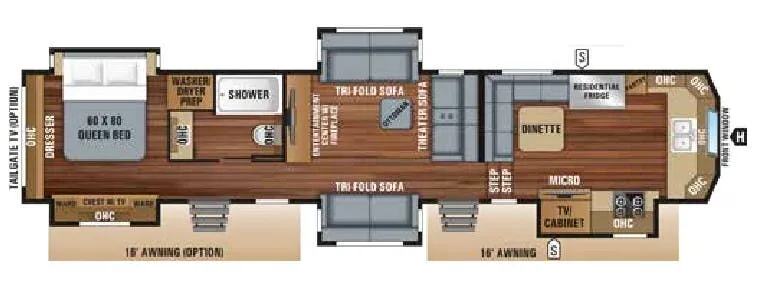 Jayco North Point 383FKWS floor plan