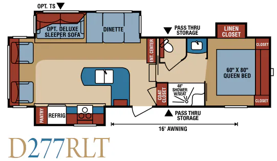 K-Z Durango 1500 D277RLT floor plan