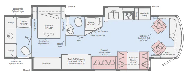 Winnebago Forza 38W floor plan