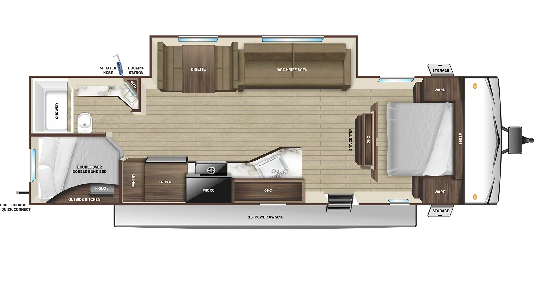 2026 Highland Ridge Open Range Conventional 26BHS - Floor plan