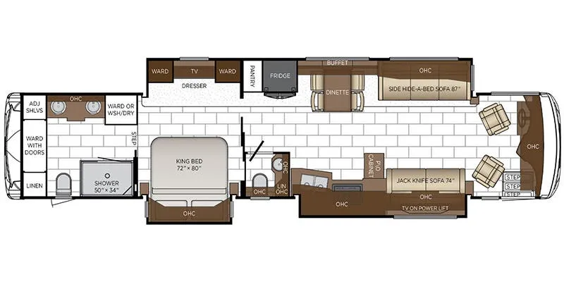 Newmar Ventana 4369 floor plan