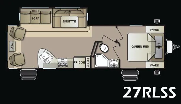 Pacific Coachworks Panther Widelite 27RLSS floor plan
