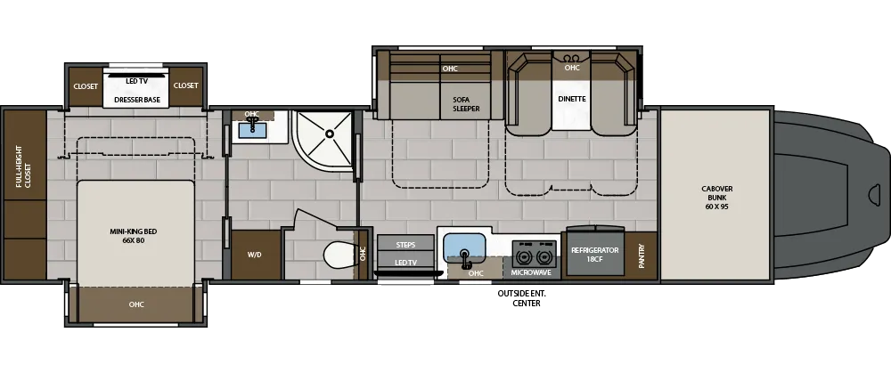 Renegade RV Classic 41CRW floor plan