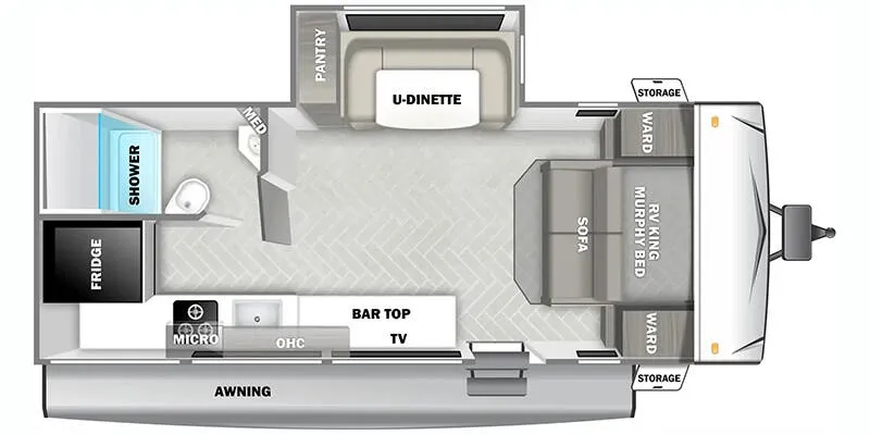 Forest River Salem Cruise Lite Southwest 228MB floor plan