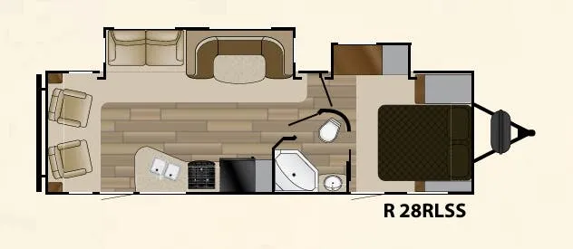 Cruiser RV Radiance Touring 28RLSS floor plan