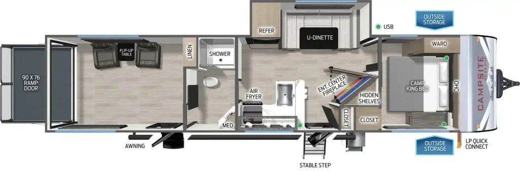 2026 Forest River Campsite Reserve 28SW floor plan