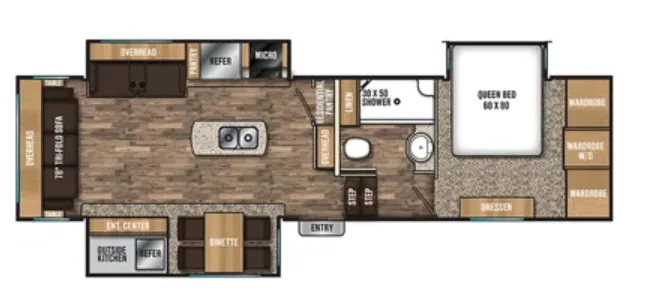 Coachmen Chaparral 298RLS floor plan