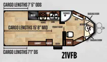 Forest River Work and Play FRP 21VFB floor plan