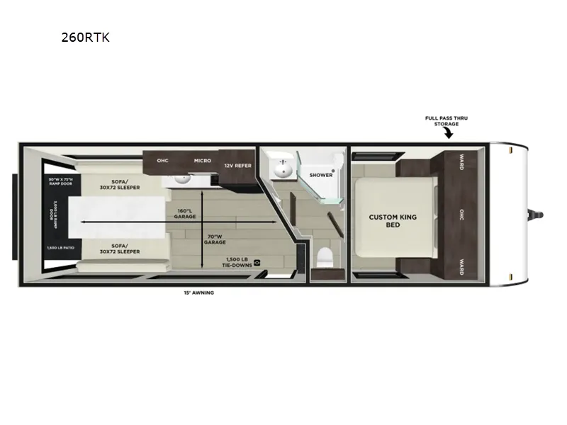 2026 Forest River Salem FSX 260RTK floor plan
