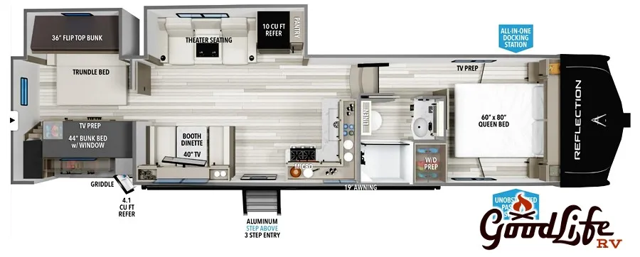 2026 Grand Design Reflection 100 Series 32BH - Floor plan
