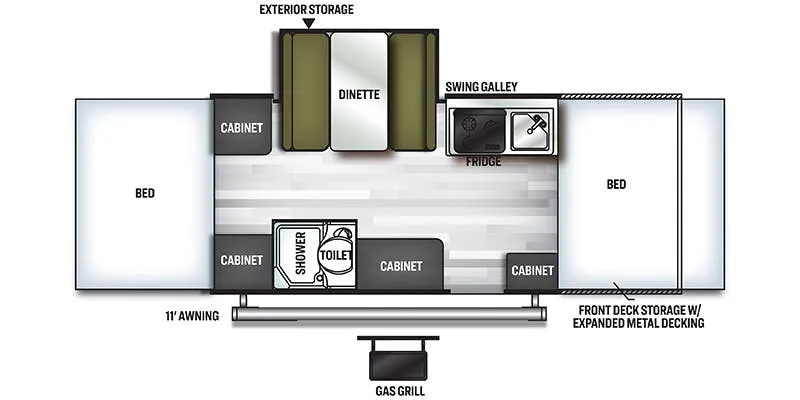 Forest River Flagstaff Sports Enthusiast Package 23SCSE floor plan