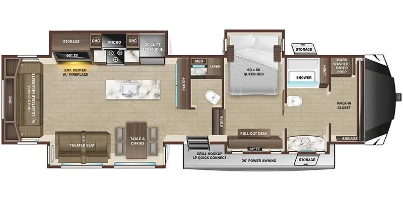 2024 Highland Ridge Open Range 379FBS - Floor plan