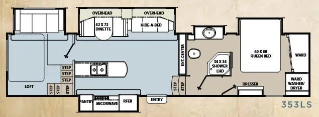 Coachmen Brookstone Ruby 353LS floor plan