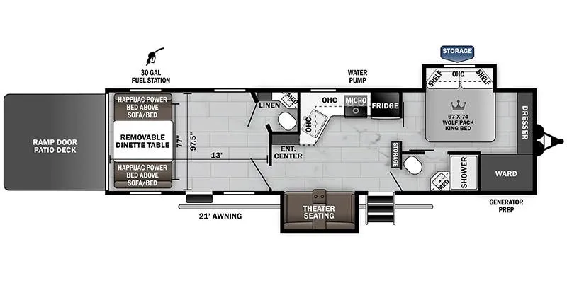 Forest River Cherokee Wolf Pack 32PACK13 floor plan