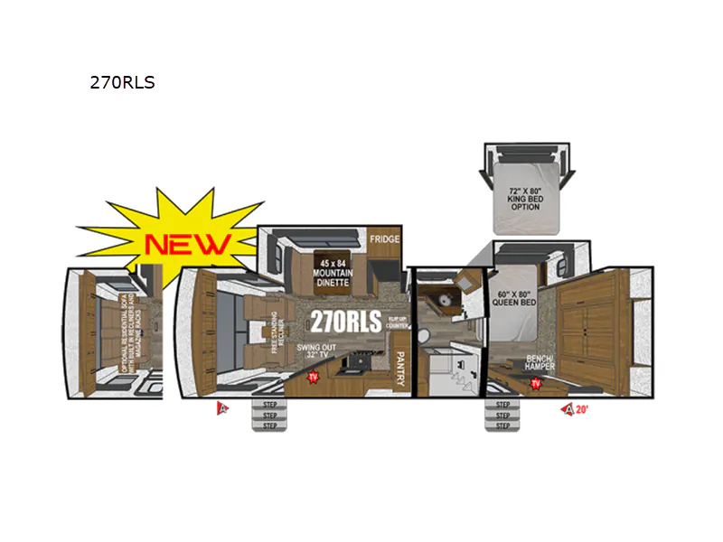 2026 Outdoors RV Titanium Series Black Stone 270RLS - Floor plan