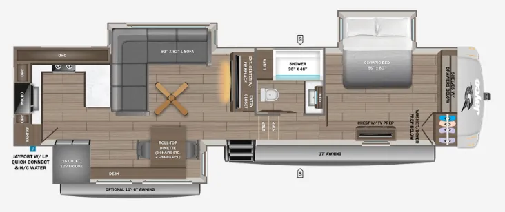 Jayco Eagle 365UKTS floor plan