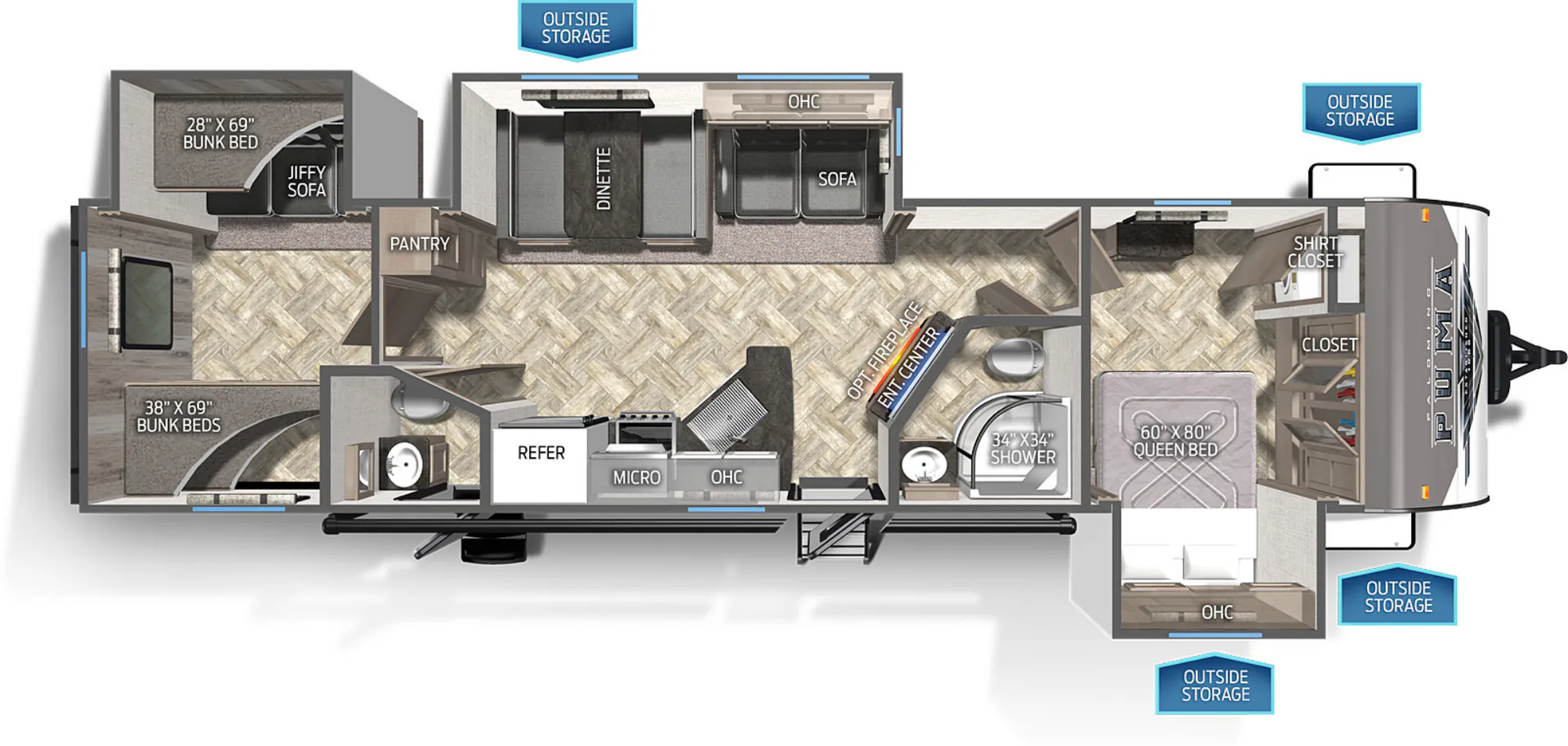 2024 Forest River Puma 32BHQS
