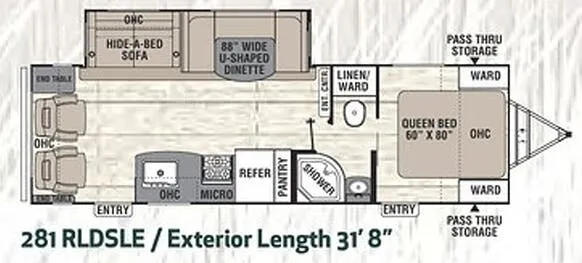 Coachmen Freedom Express Maple Leaf Edition 281 RLDSLE floor plan