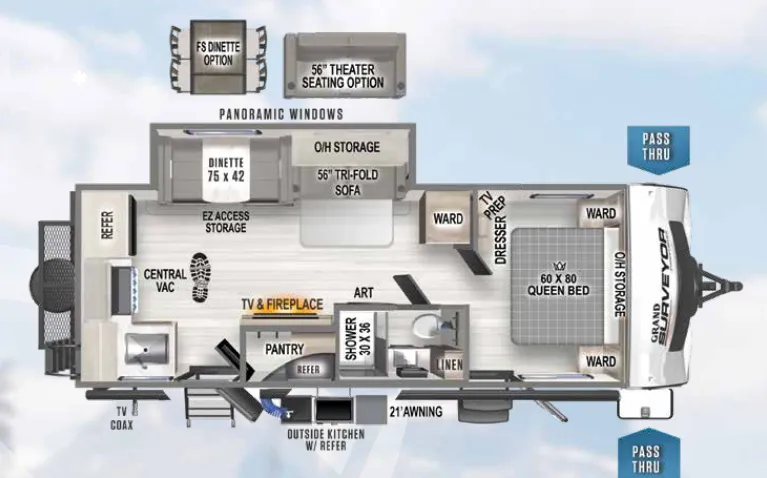 Forest River Grand Surveyor 263RKSS floor plan