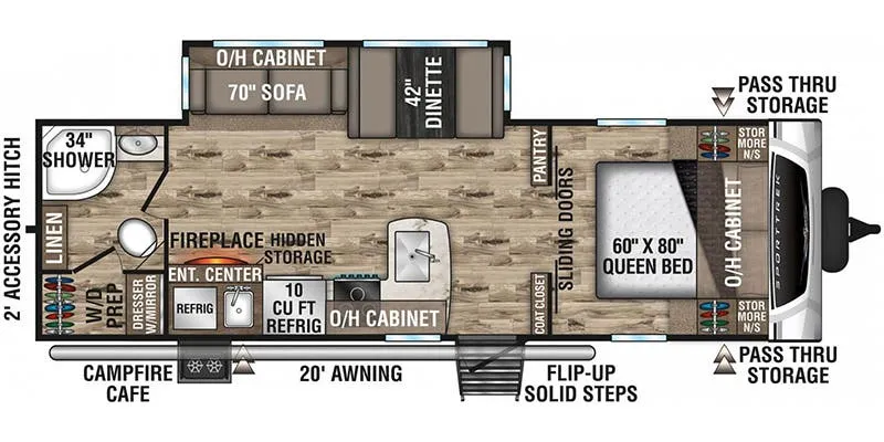 2020 Venture RV SportTrek ST271VMB - Floor plan