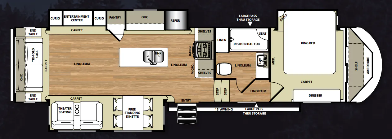 Forest River Salem Hemisphere Lite 337BAR floor plan