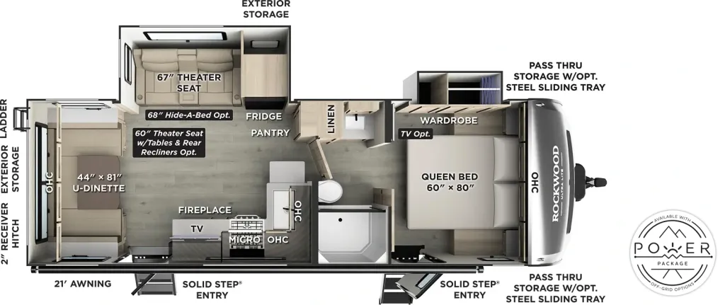 2026 Forest River Rockwood Ultra Lite 2618RD floor plan
