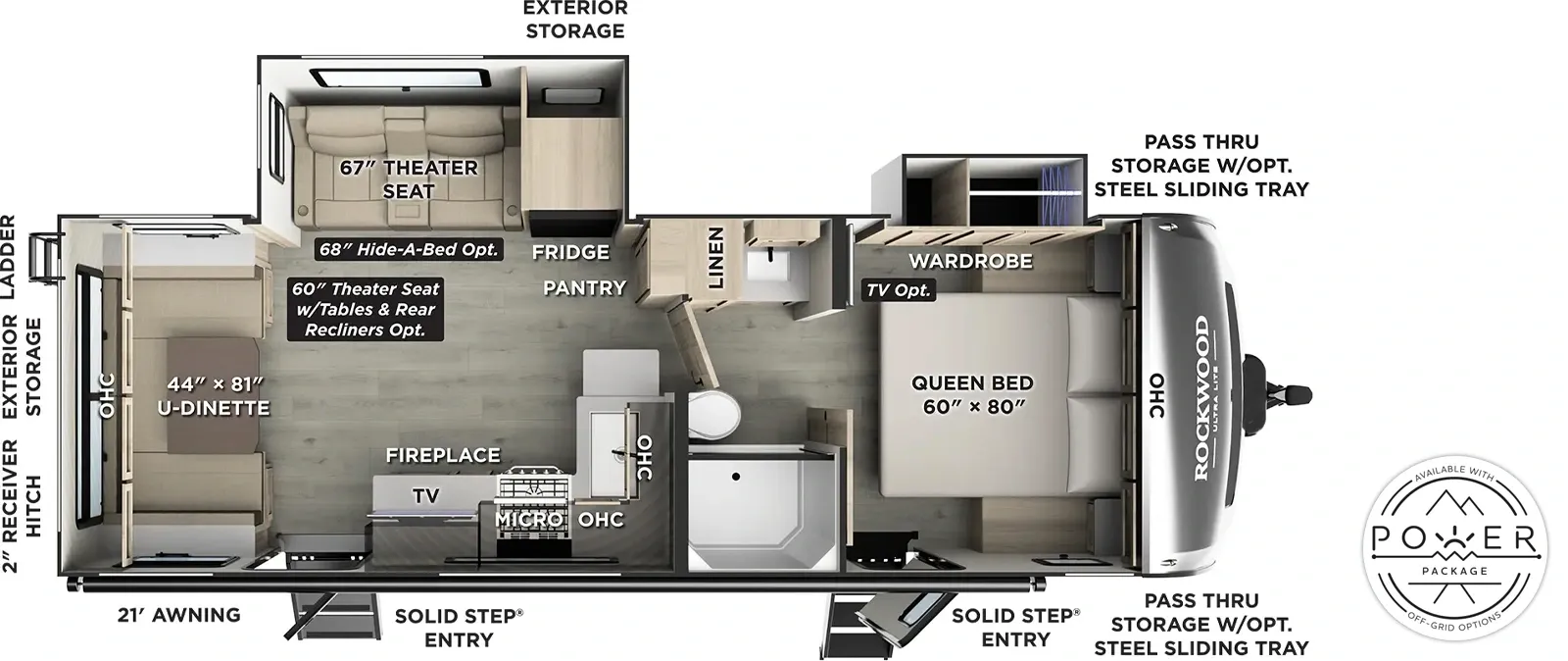 2026 Forest River Rockwood Ultra Lite 2618RD - Floor plan
