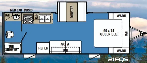 Coachmen Clipper 21FQS floor plan