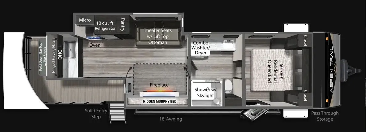 2025 Dutchmen Aspen Trail 3200WAP - Floor plan