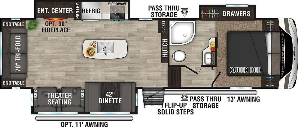 K-Z Sportsmen 303RL floor plan