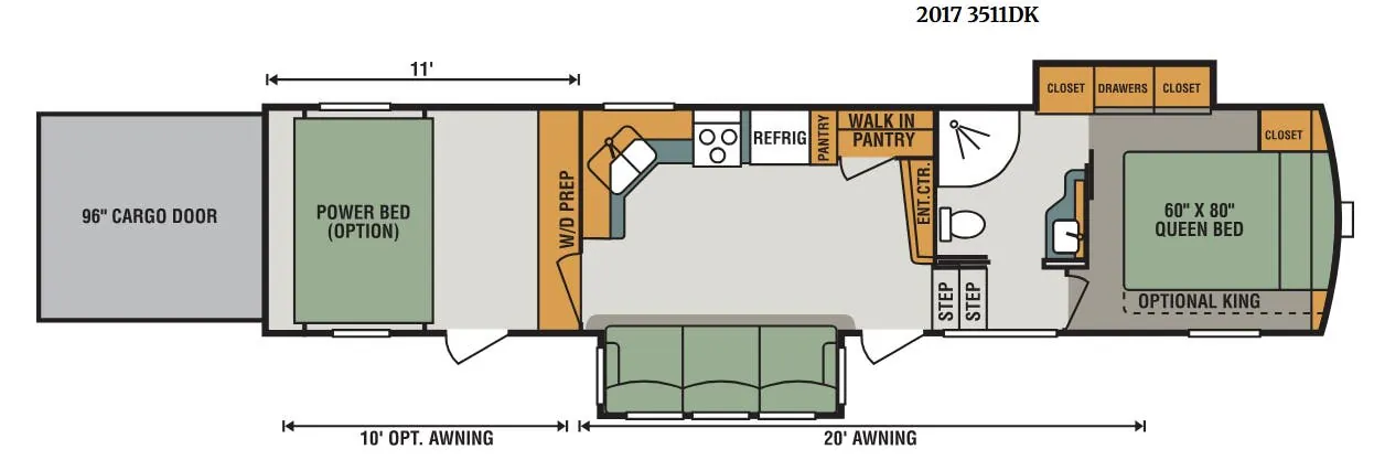 K-Z Sidewinder 3511DK floor plan