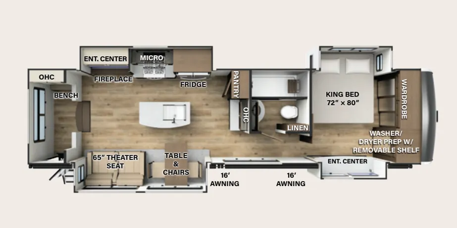 Forest River Rockwood Luxury Ranch R391MK floor plan